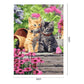 Oil Painting By Numbers Chair Cats Hand Painted Canvas Picture  