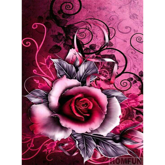 5D Diy Diamond Painting Kit Full Round Beads Rose