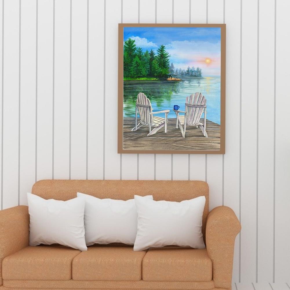 Diamond Painting - Full Round - Lakeside Chair