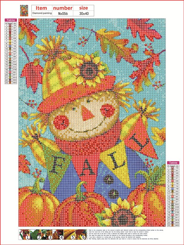 Diamond Painting - Full Round - Scarecrow B