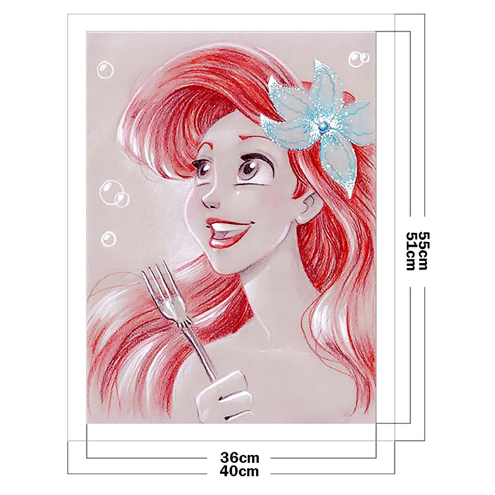 Ariel Disney Princess DIY Art Needlework Home Decoration Picture Craft