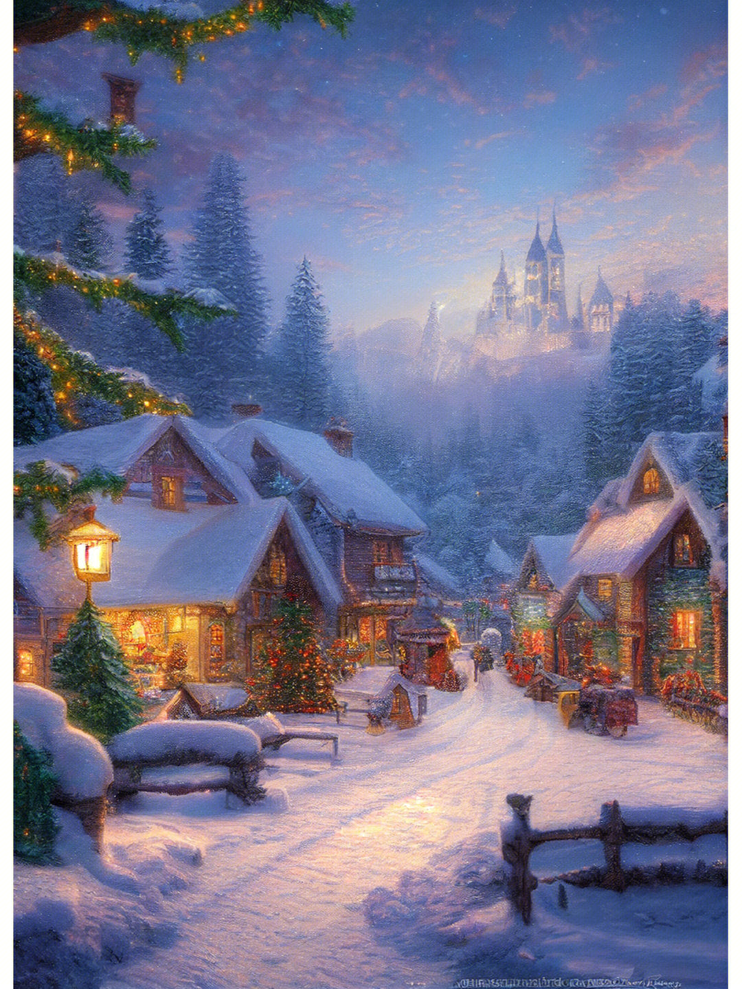 Winter Scenery | Full Round/Square Diamond Painting Kits 50x70cm 60x80cm B