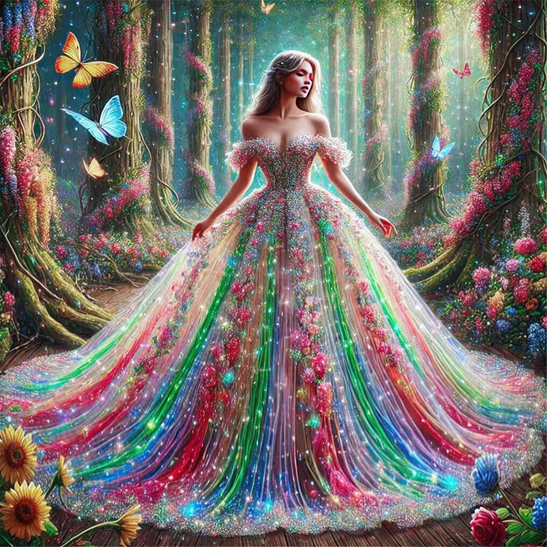 Diamond Painting - Full Round / Square - Girl In Forest