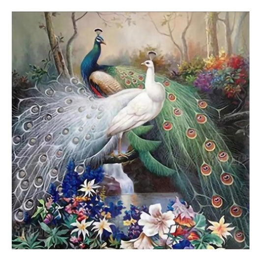 11ct Stamped Cross Stitch Nature Peafowl(46*46cm)