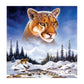 5D Diy Diamond Painting Kit Full Round Beads Snow Mountain Tiger