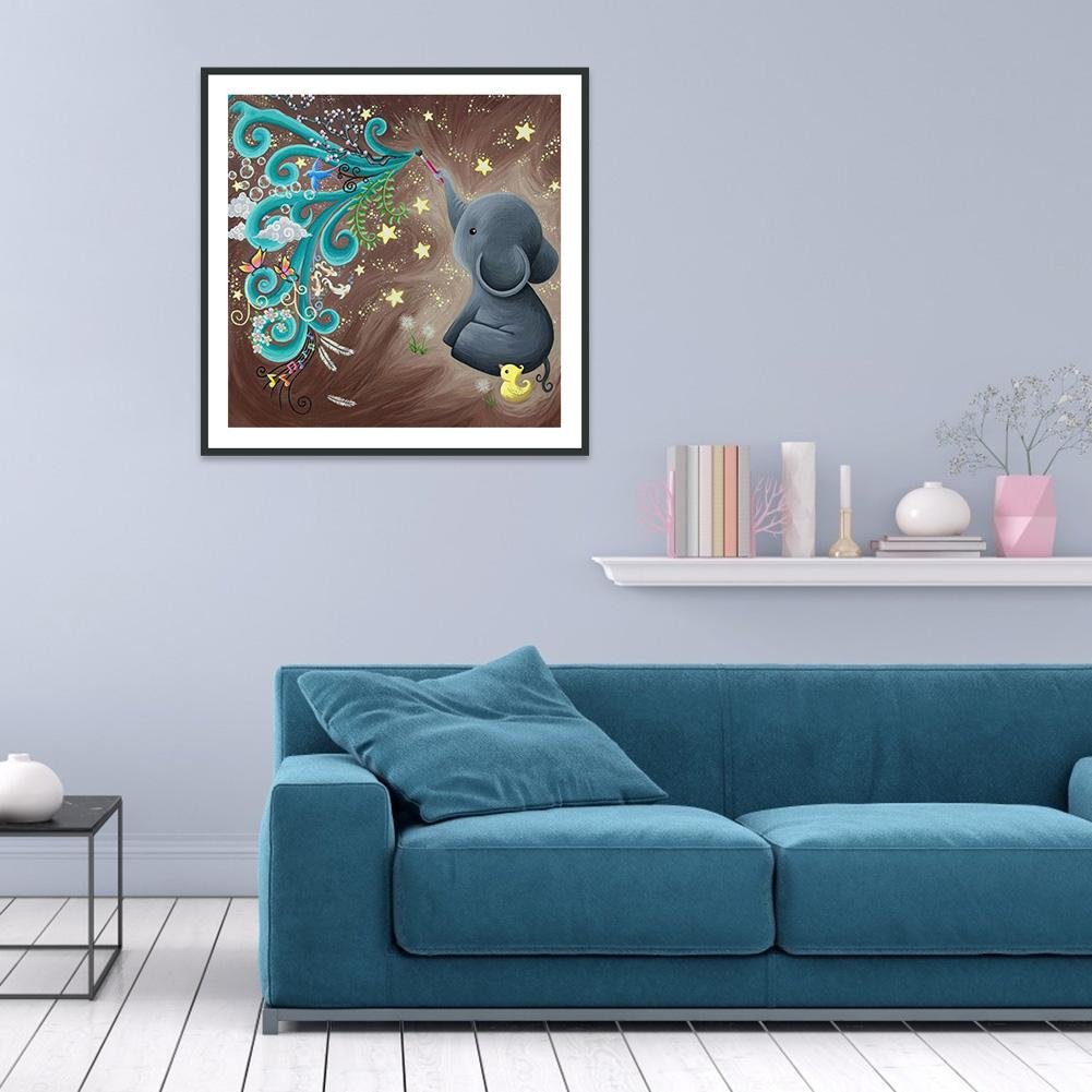 Diamond Painting - Full Round - Painting Elephant