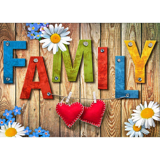 11ct Stamped Cross Stitch Family(50*36cm)