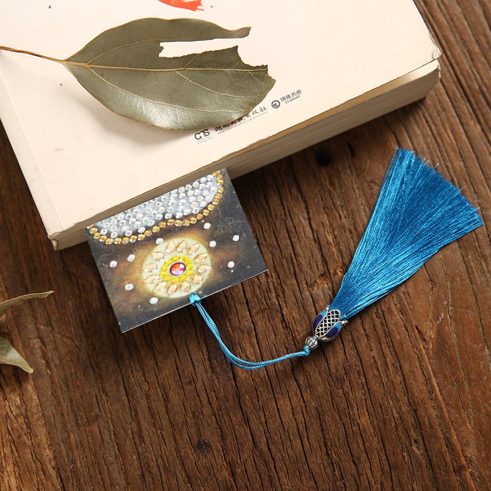 DIY Special Shaped Diamond Painting Leather Bookmark Book Page Mark Crafts