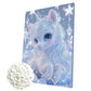 DIY Pearl Painting With Frame - Handmade Self-Adhesive Pearls - White Horse (30*40cm)
