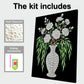 DIY Pearl Painting With Frame - Handmade Self-Adhesive Pearls - Vase (30*40cm) B