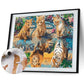 Paint By Number - Oil Painting - Three Cats By the River(40*50cm)