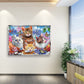 5D DIY Diamond Painting Kit - Full Round - Four Cats In Flower