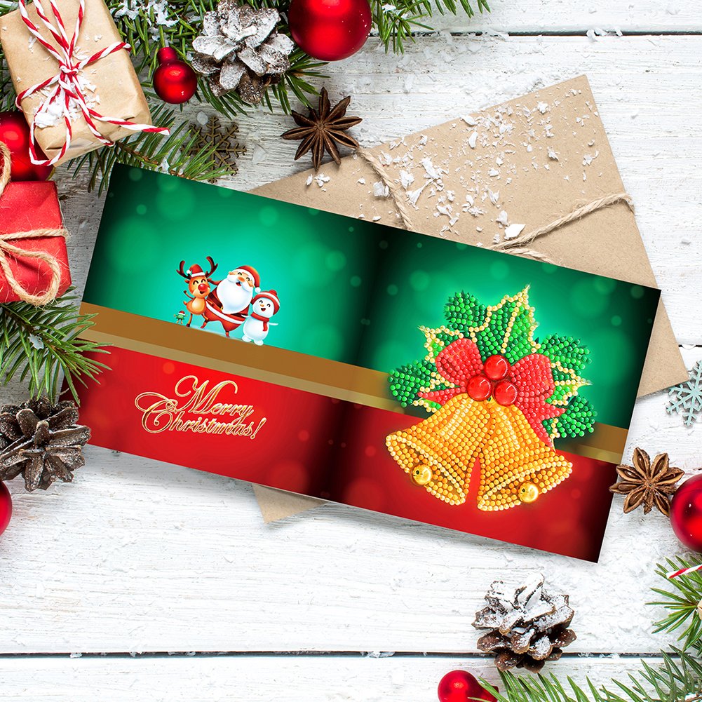 DIY Diamond Painting Greeting Card - Christmas Bell