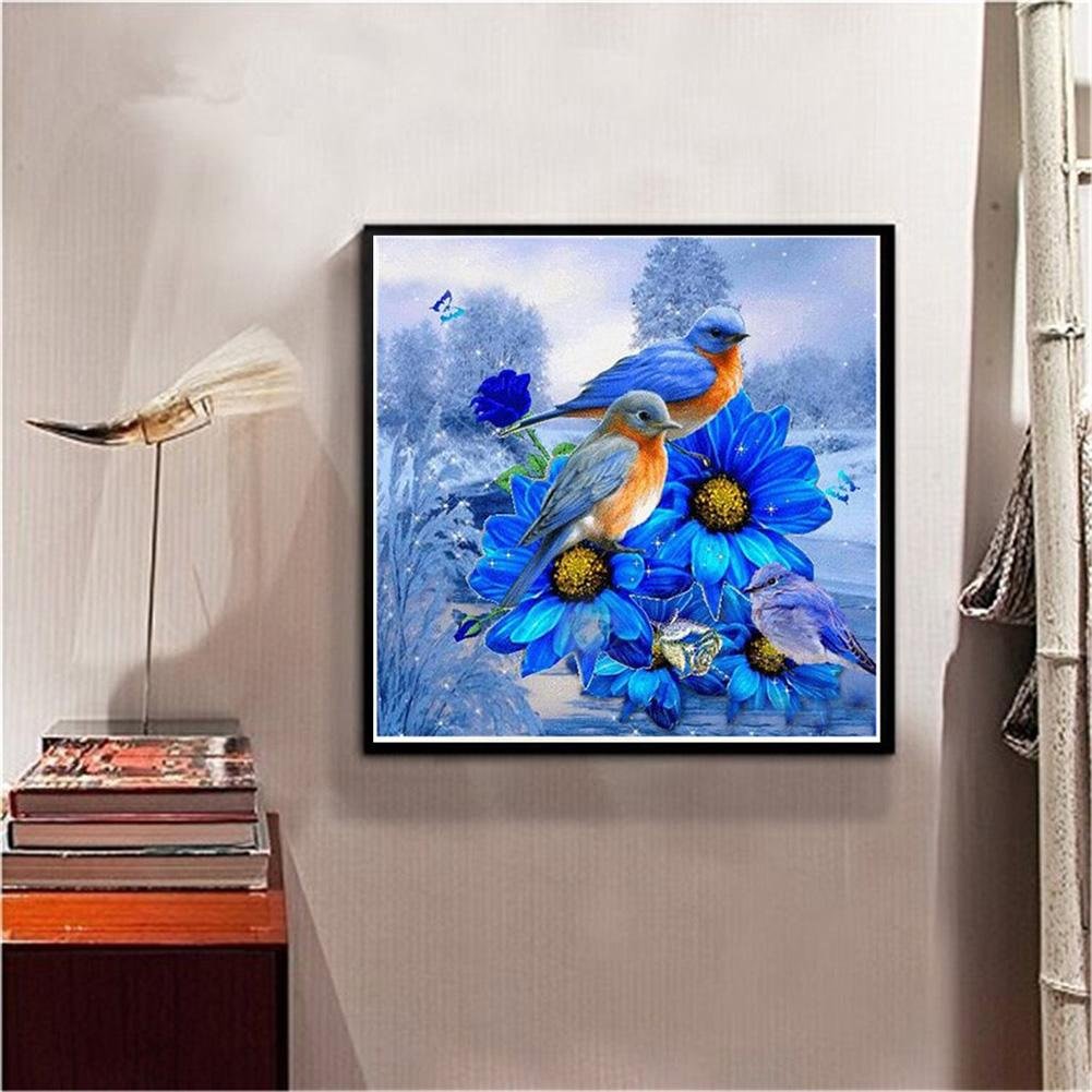 Diamond Painting - Partial Round - Blue Bird