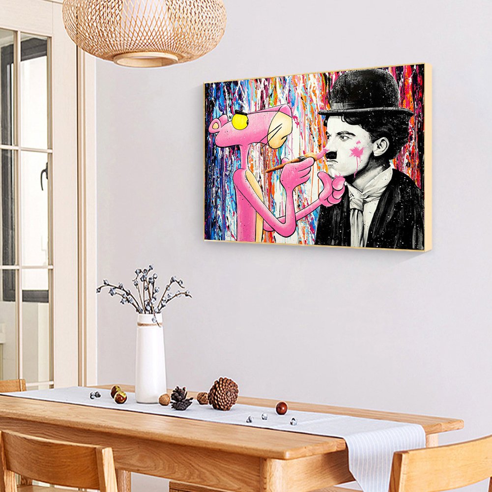 Pink Leopard & Charlie Chaplin