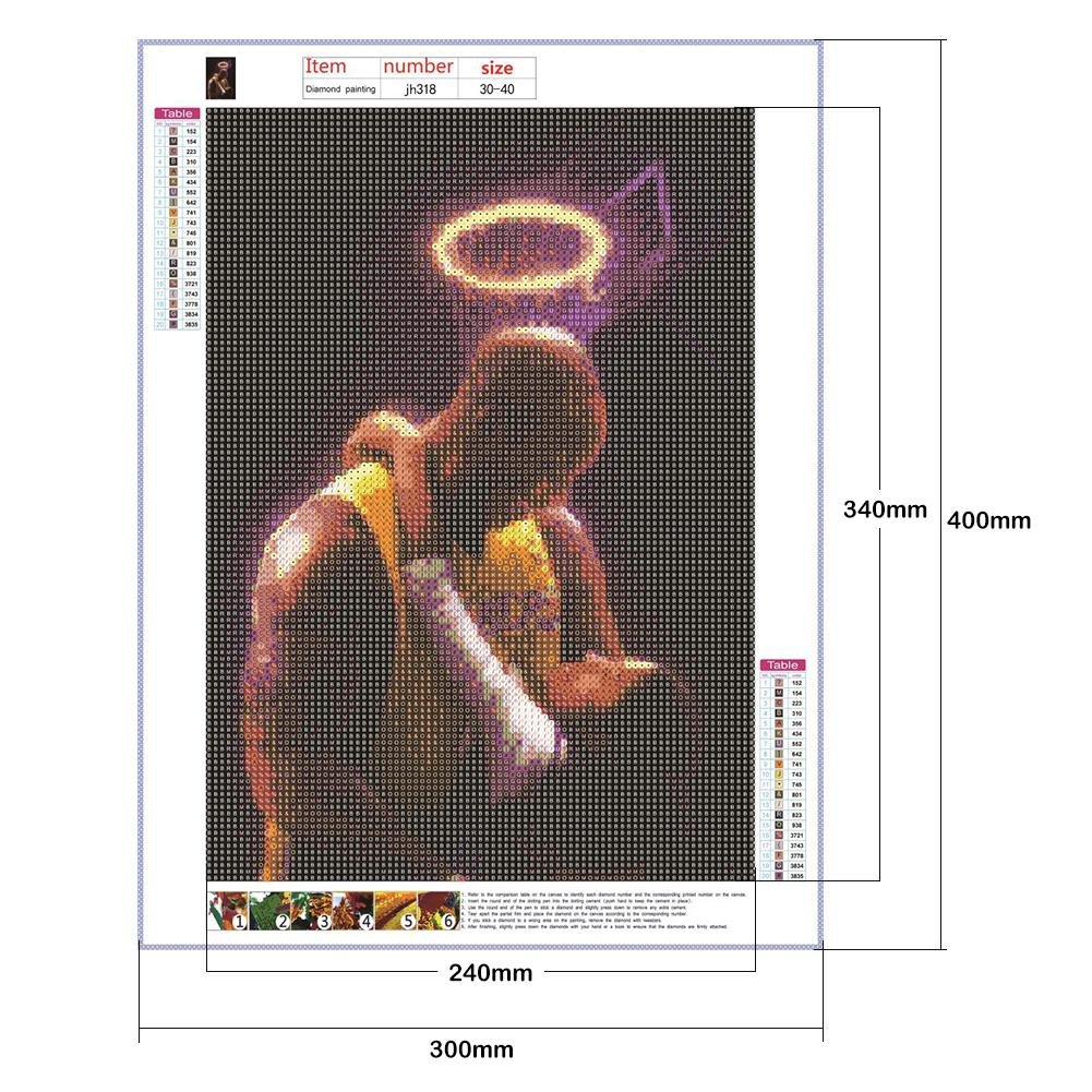 5D Diy Diamond Painting Kit - Full Round Drill - Kobe Bryant