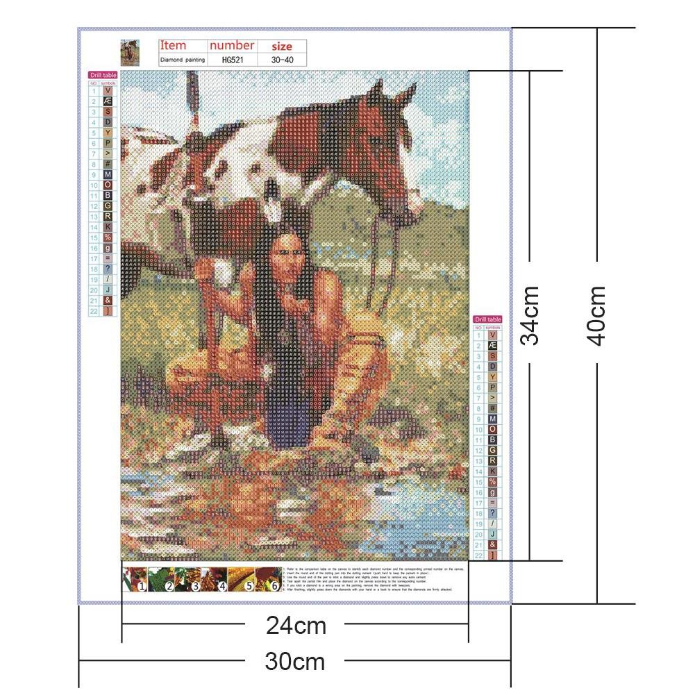 Diamond Painting - Full Round - Drinking Indians