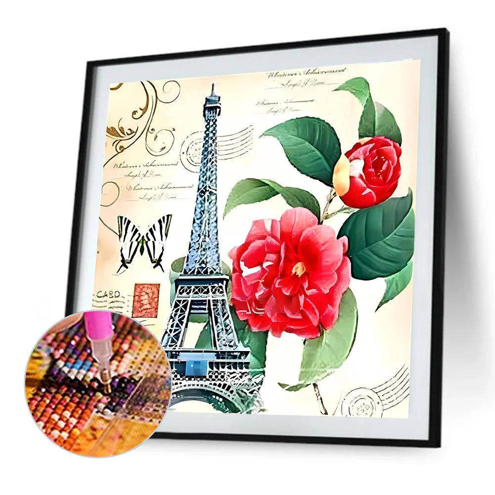 Diamond Painting - Full Round / Square - Eiffel Tower Stamp