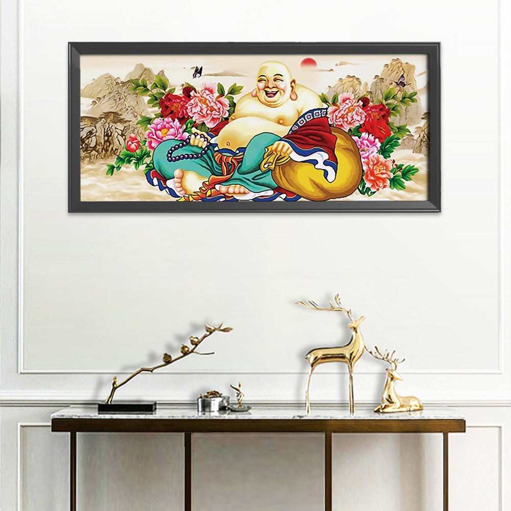 11ct Stamped Cross Stitch - Happy Buddha (70*30cm)