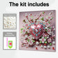DIY Pearl Painting With Frame - Handmade Self-Adhesive Pearls - Love (30*30cm)