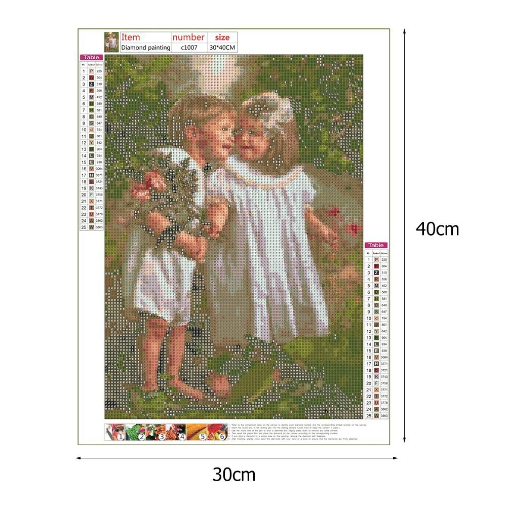 5D DIY Diamond Painting Kit - Full Round - Cute Angels