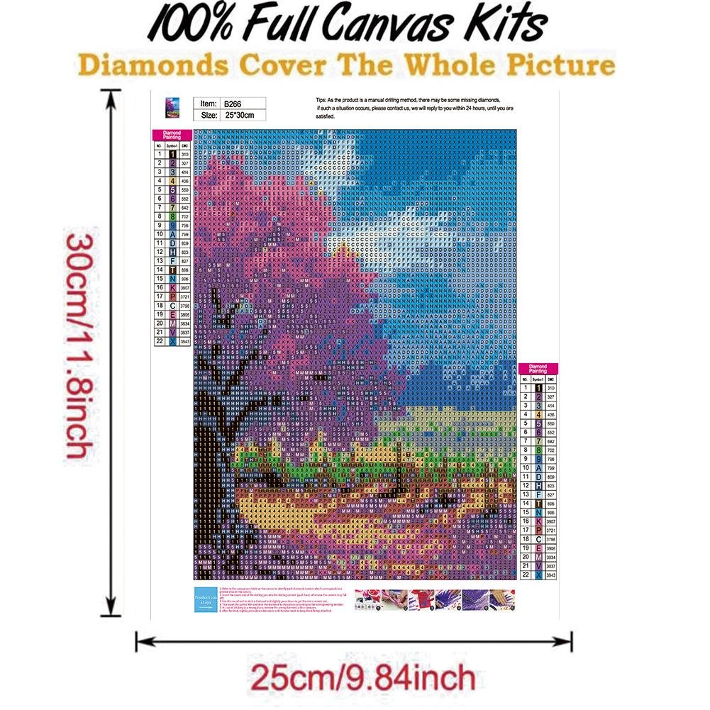 Diamond Painting - Full Round - Purple Tree