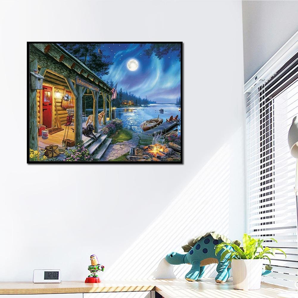 Diamond Painting - Full Round - Lake Night