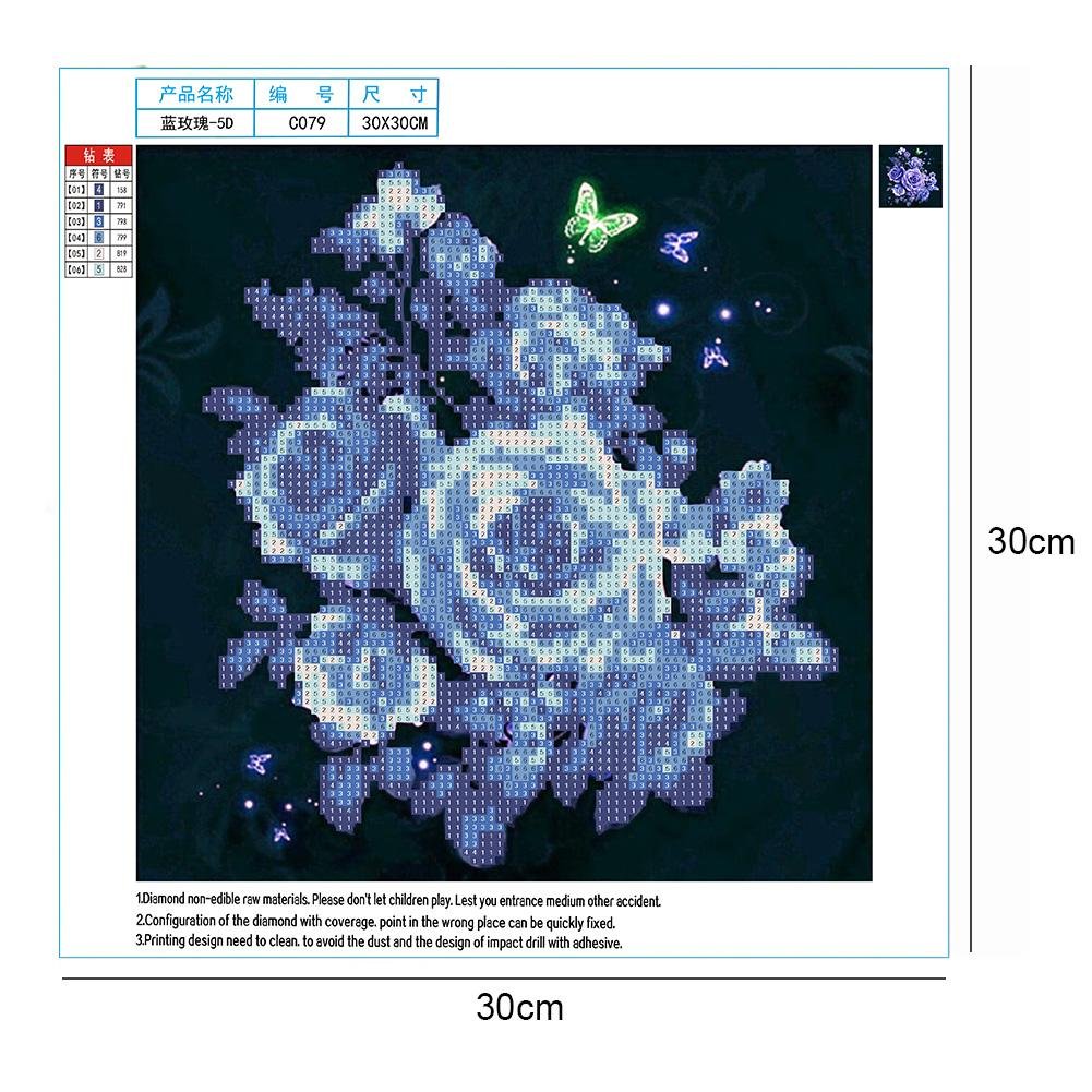 Diamond Painting - Partial Round - Purple Rose 2