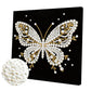DIY Pearl Painting With Frame - Handmade Self-Adhesive Pearls - Butterfly (25*25cm) D