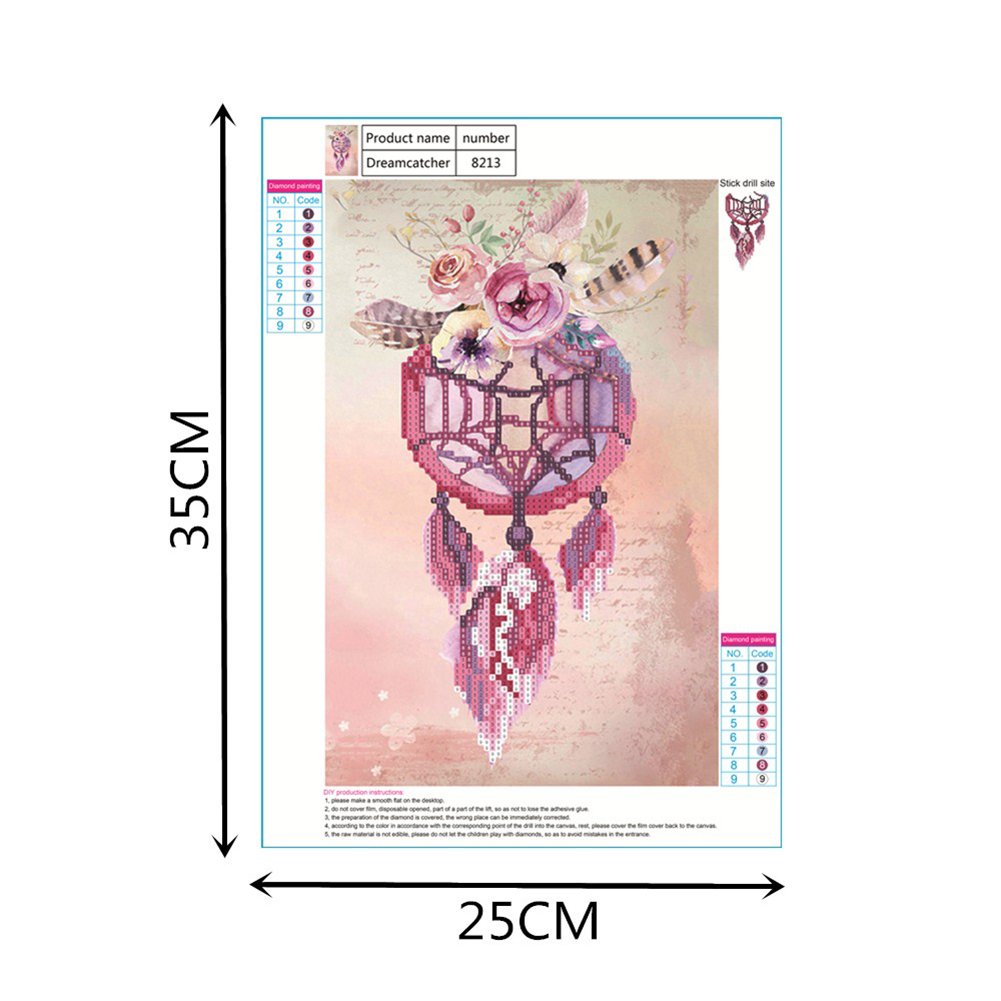 Diamond Painting - Full Round - Flower Dream Catcher