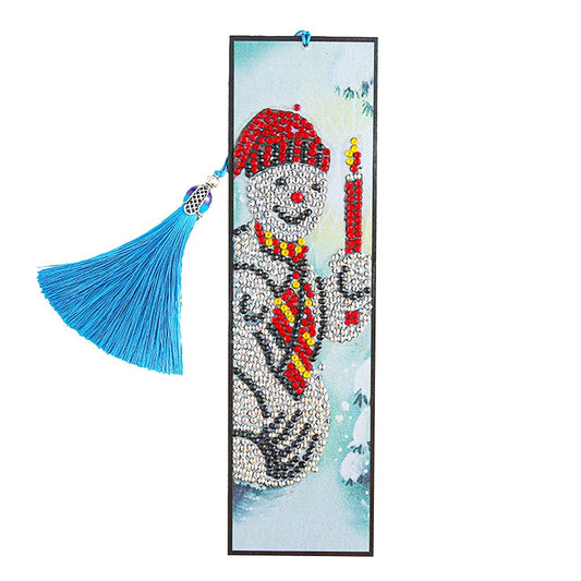 Father Christmas Diamond Painting Bookmark DIY Leather Tassel Book Marks