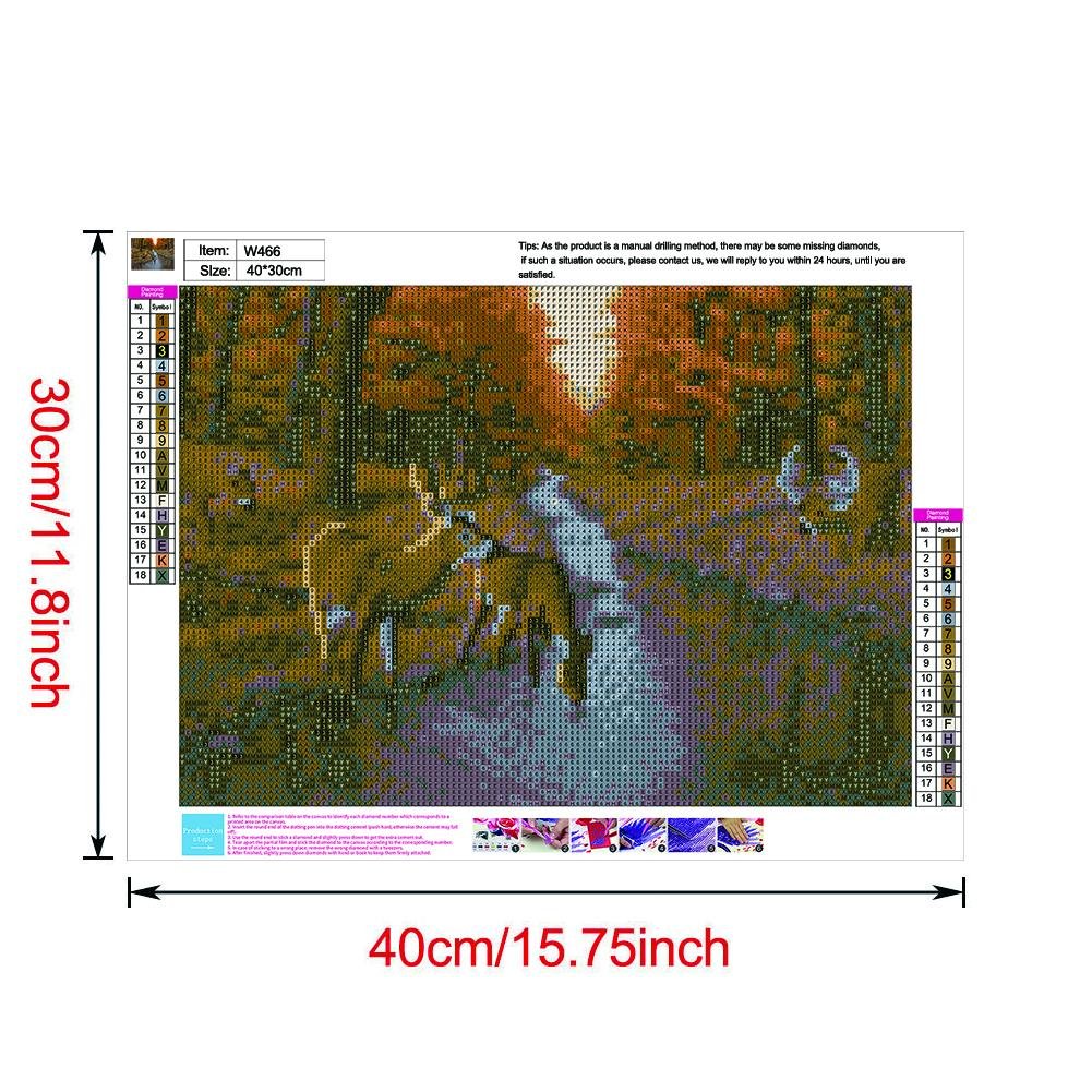 Diamond Painting - Full Round - Forest Elks