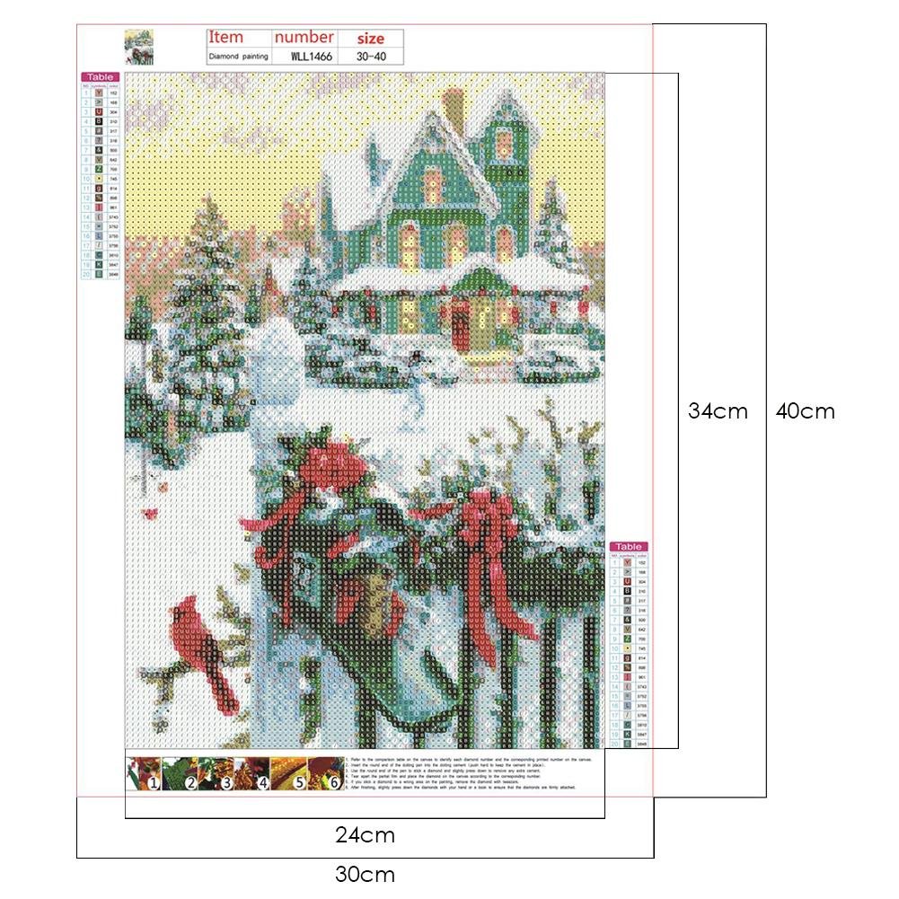 Diamond Painting - Full Round - Snow House B