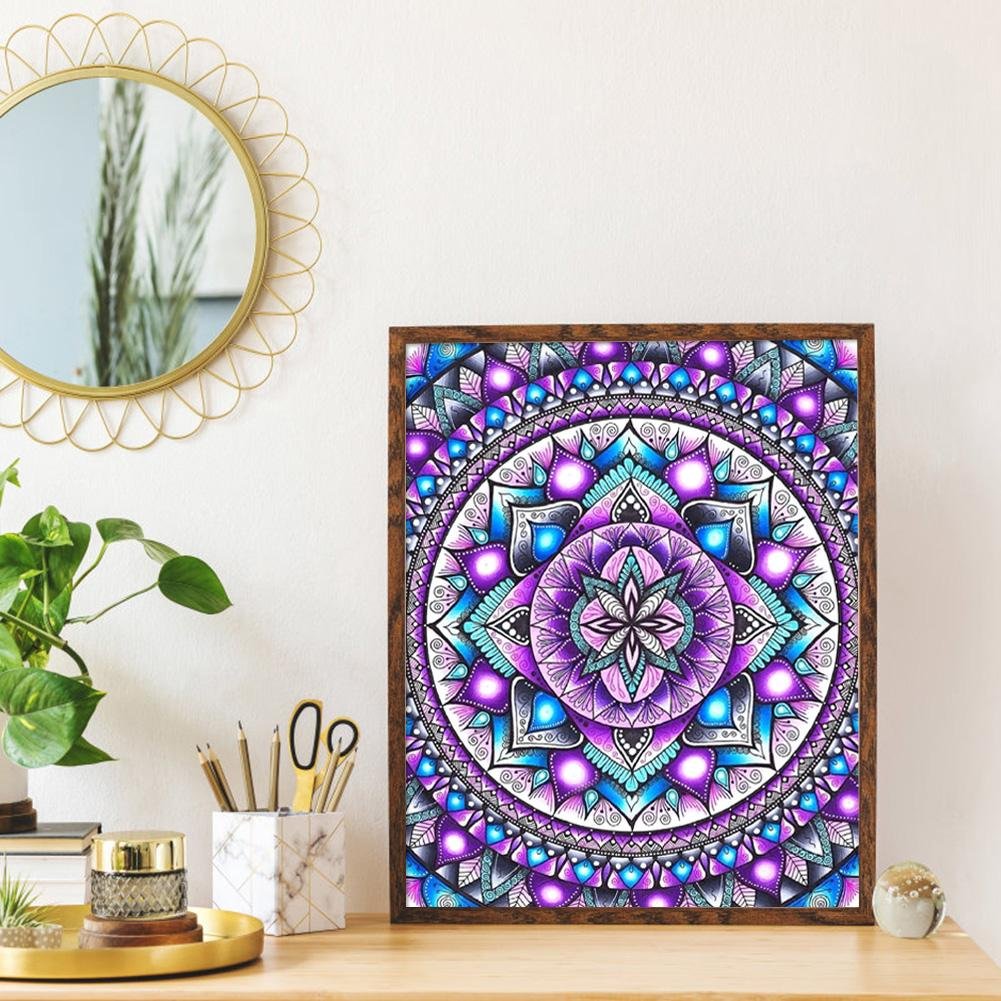 Diamond Painting - Full Round - Purple Mandala