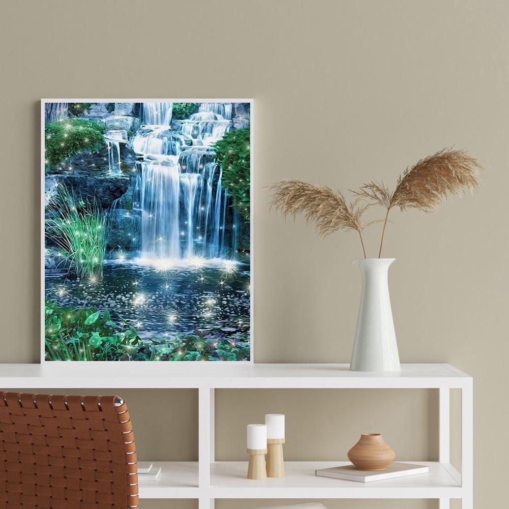 Diamond Painting - Full Round - Beautiful Waterfall