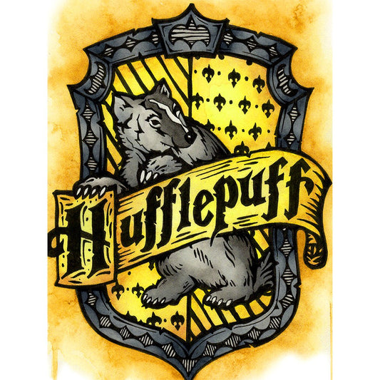 5D Diy Diamond Painting Kit Full Round Beads Hufflepuff