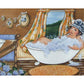 5D Diy Diamond Painting Kit Full Round Beads Bathing Girl