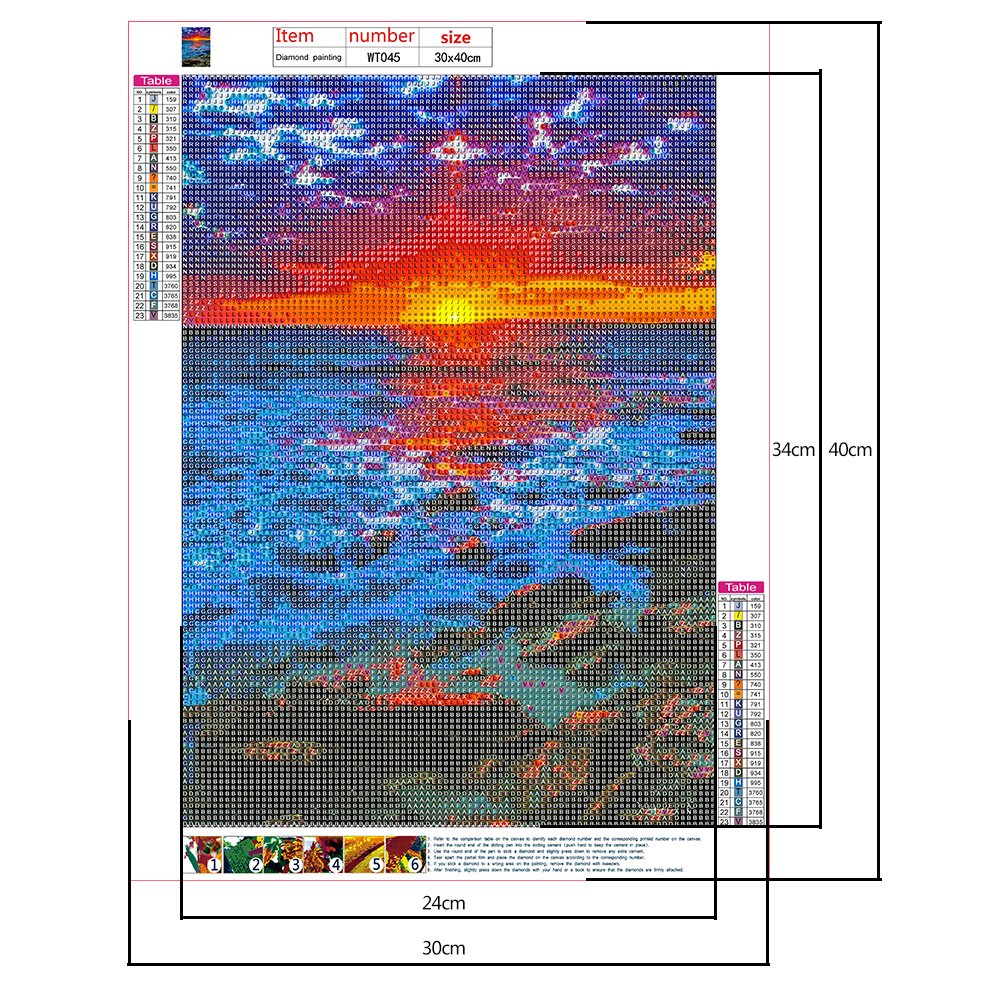 Diamond Painting - Full Round - Sea Sunrise B