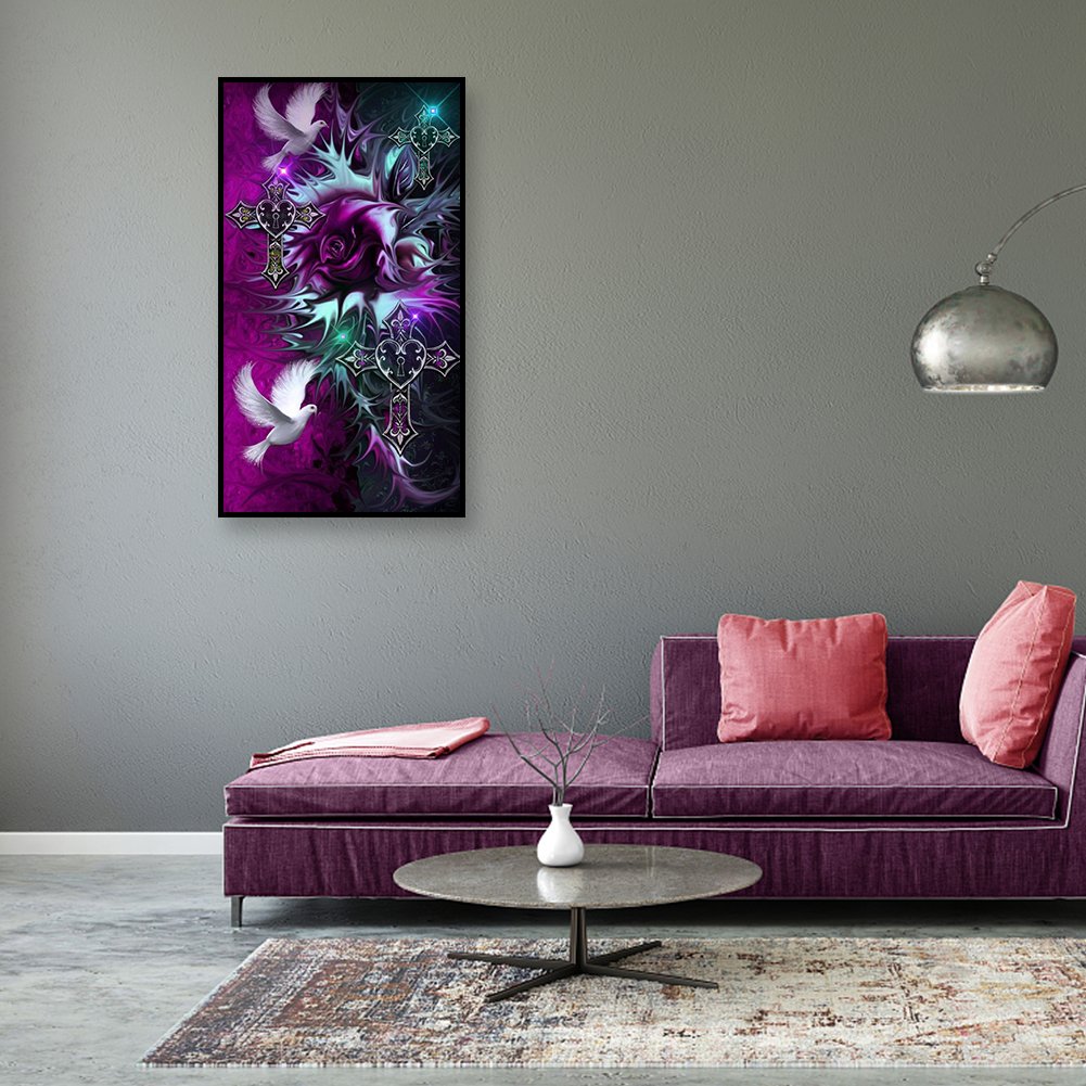 5D DIY Diamond Painting Kit - Full Round - Rose Heart (30*50cm)