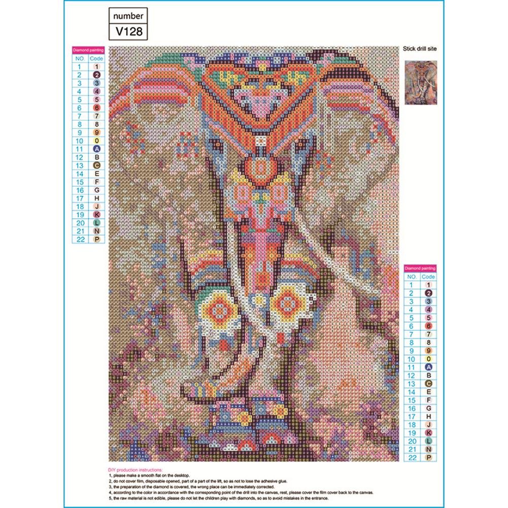 Diamond Painting - Full Round - Colorful Elephant B
