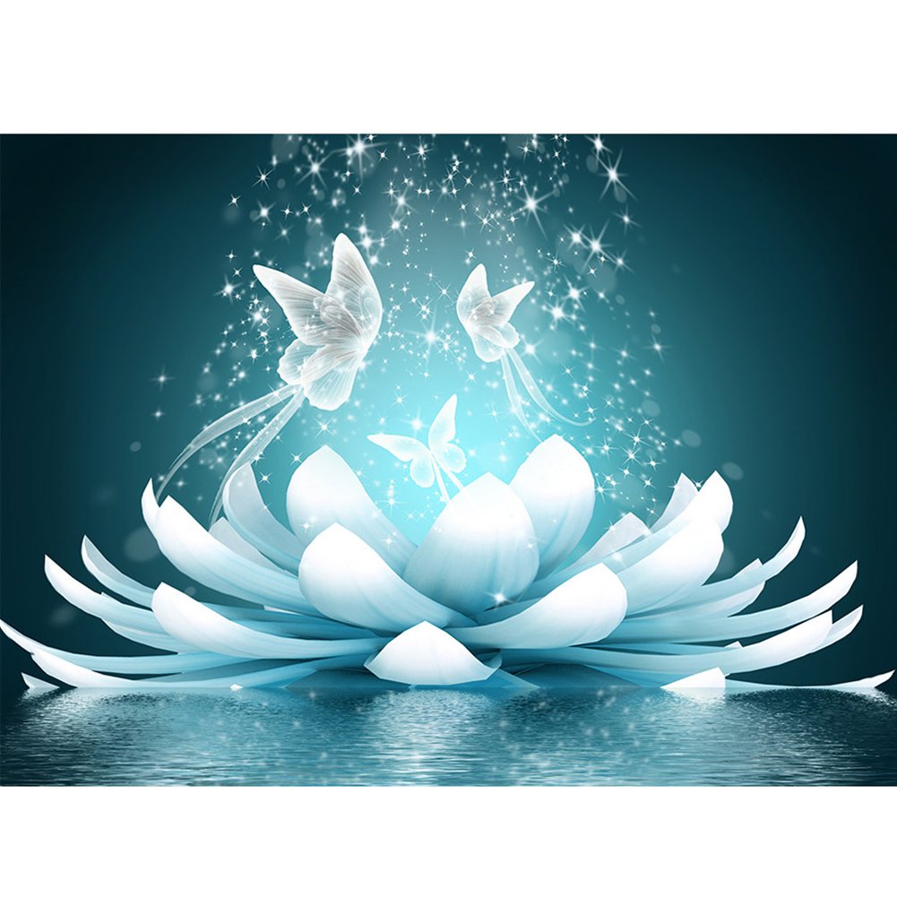 5D Diy Diamond Painting Kit Full Round Beads Soul Lotus
