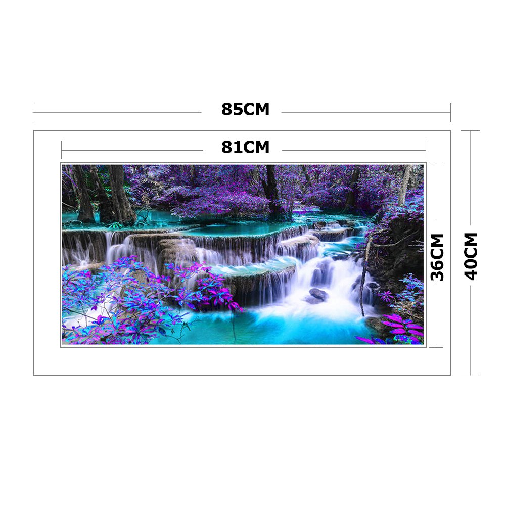 11ct Stamped Cross Stitch - Purple Leaves And Water(40*85cm)