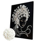 DIY Pearl Painting With Frame - Handmade Self-Adhesive Pearls - Woman (30*40cm) A