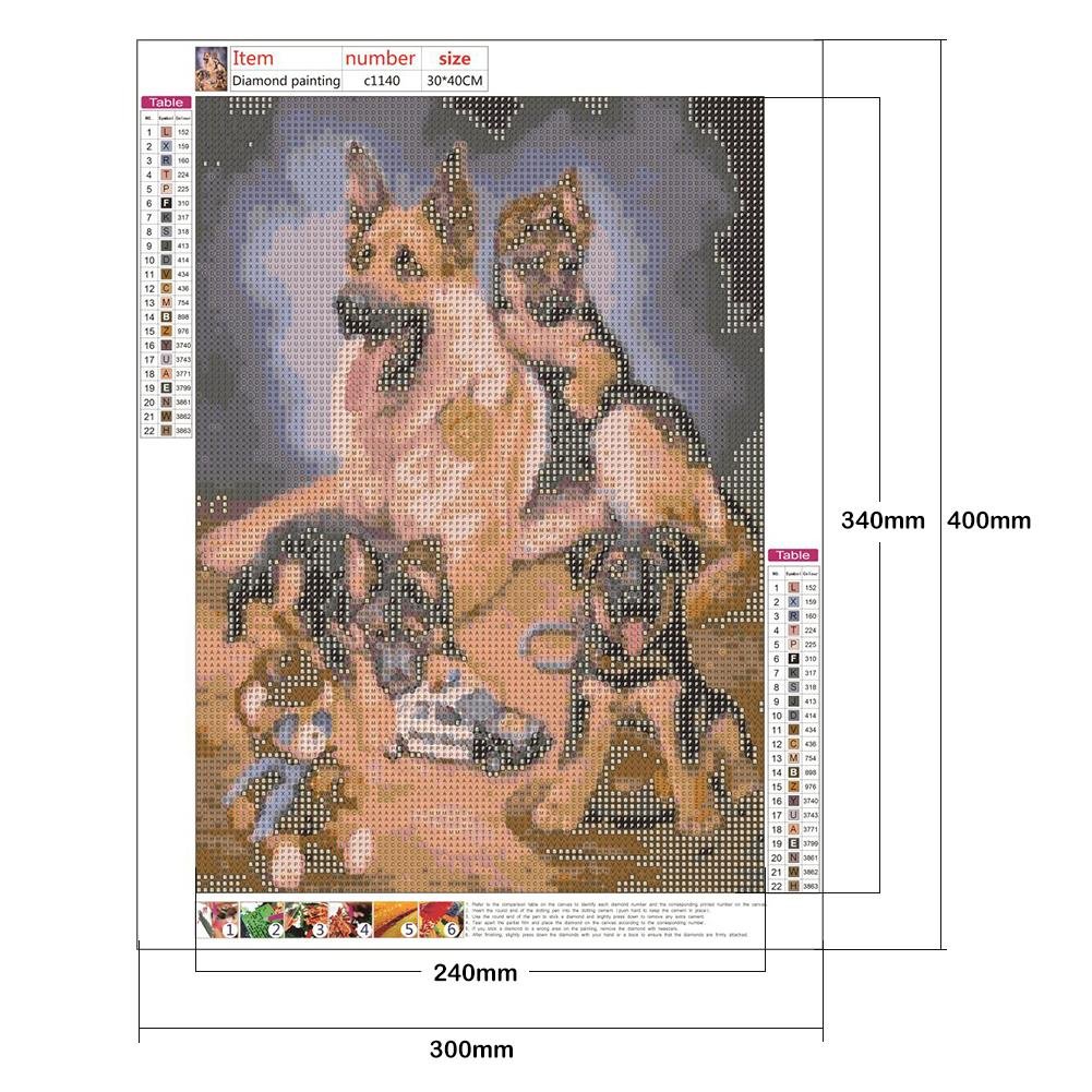 Diamond Painting - Full Round - Dogs F