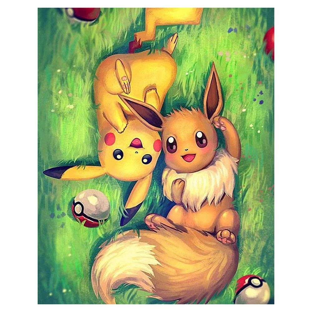11ct Stamped Cross Stitch Pikachu Quilting Fabric (40*65cm)