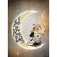 5D Diy Diamond Painting Kit Full Round Beads Moon Cartoon