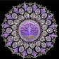 DIY Pearl Painting With Frame - Handmade Self-Adhesive Pearls - Purple Tree Mandala (25*25cm)