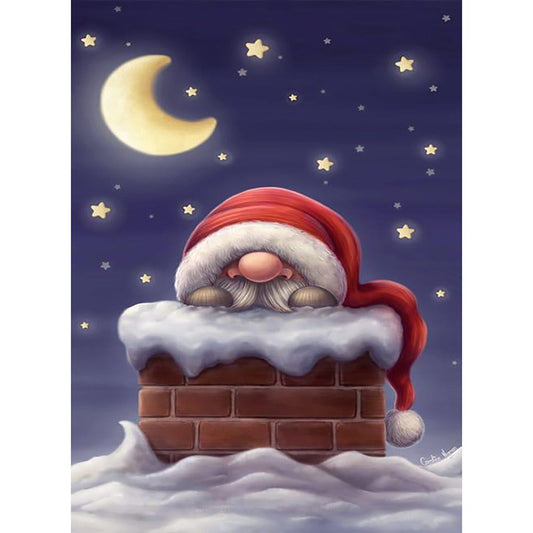 Santa Climbing The Chimney 5D Diamond Painting
