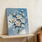 DIY Pearl Painting With Frame - Handmade Self-Adhesive Pearls - White flowers (30*40cm)