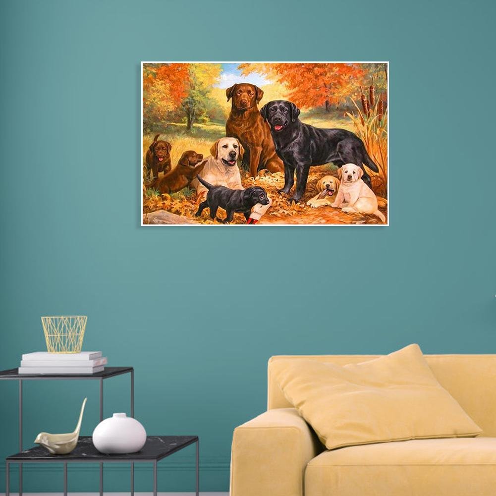 Diamond Painting - Full Round - Dogs C